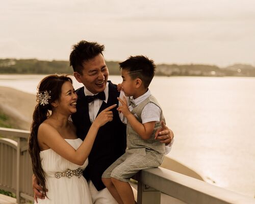 子連れでのウェディングフォト画像