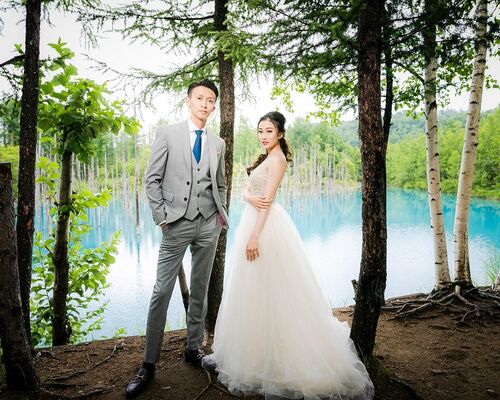 美瑛での婚礼撮影の画像