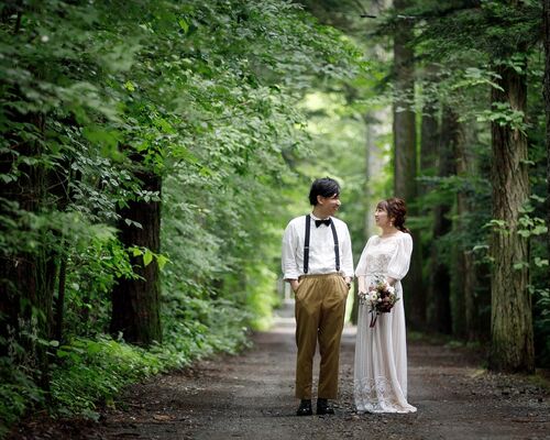 軽井沢　ウェディングフォト　前撮り
