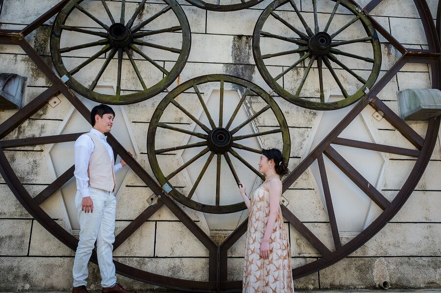 街中　結婚写真