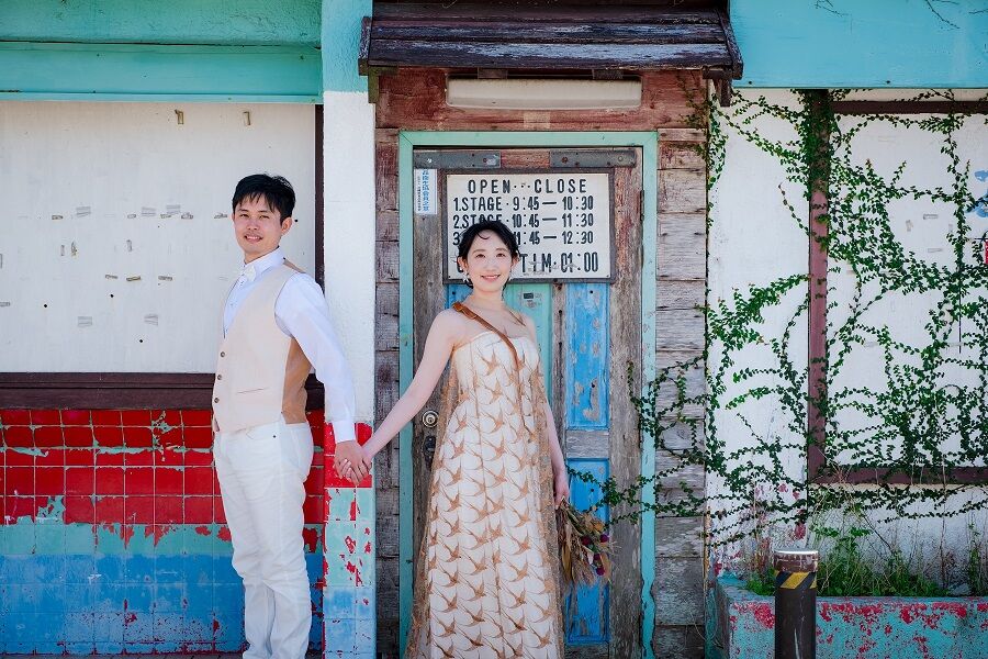 街中　結婚写真