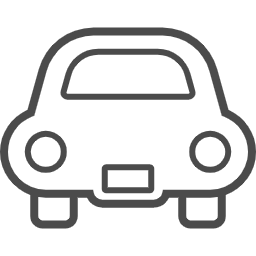 かわいい車の線画アイコン