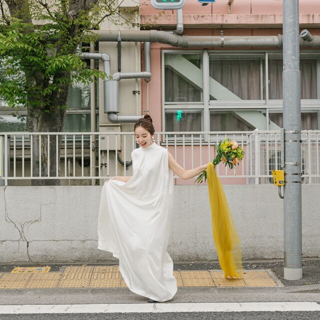 街中でおすすめ①Aline dress